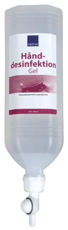 HÅNDDESINFEKTIONSGEL, 1000 ML til ståldispenser - Fra BasicClean.dk
