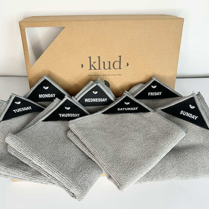 Grå ugedags mikrofiberklude - Fra BasicClean.dk